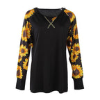 Damen Langarmshirt mit floralem Design und lässigem Schnitt R&B