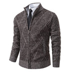 Herren Grobstrickjacke mit dekorativem Zipper und praktischen Taschen