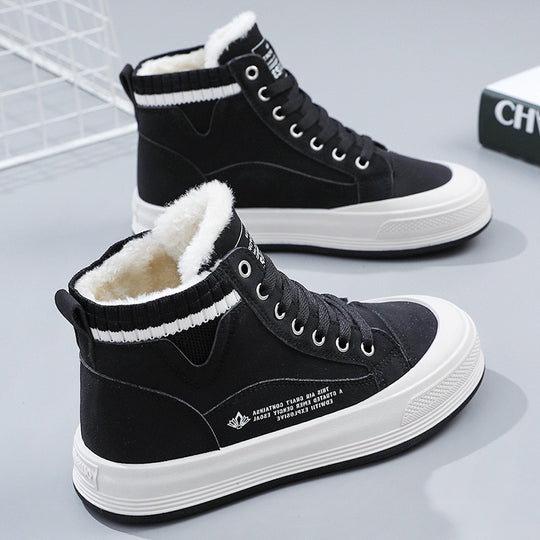 Damen gefütterte High-Top Sneakers mit strapazierfähigem Obermaterial und rutschfester Sohle R&B