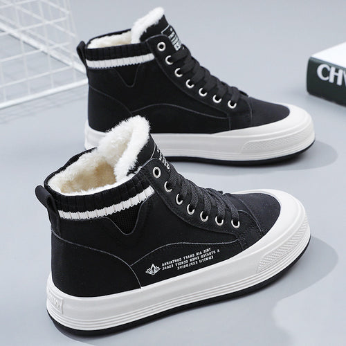 Damen gefütterte High-Top Sneakers mit strapazierfähigem Obermaterial und rutschfester Sohle R&B