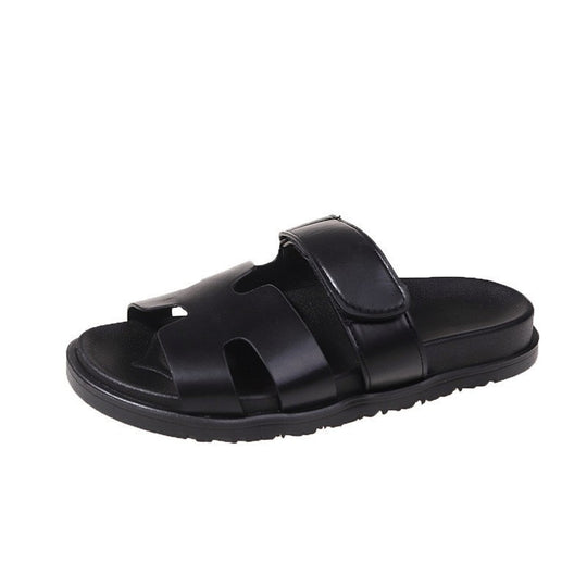 Damen bequeme Kunstleder-Sandalen mit verstellbaren Riemen R&B