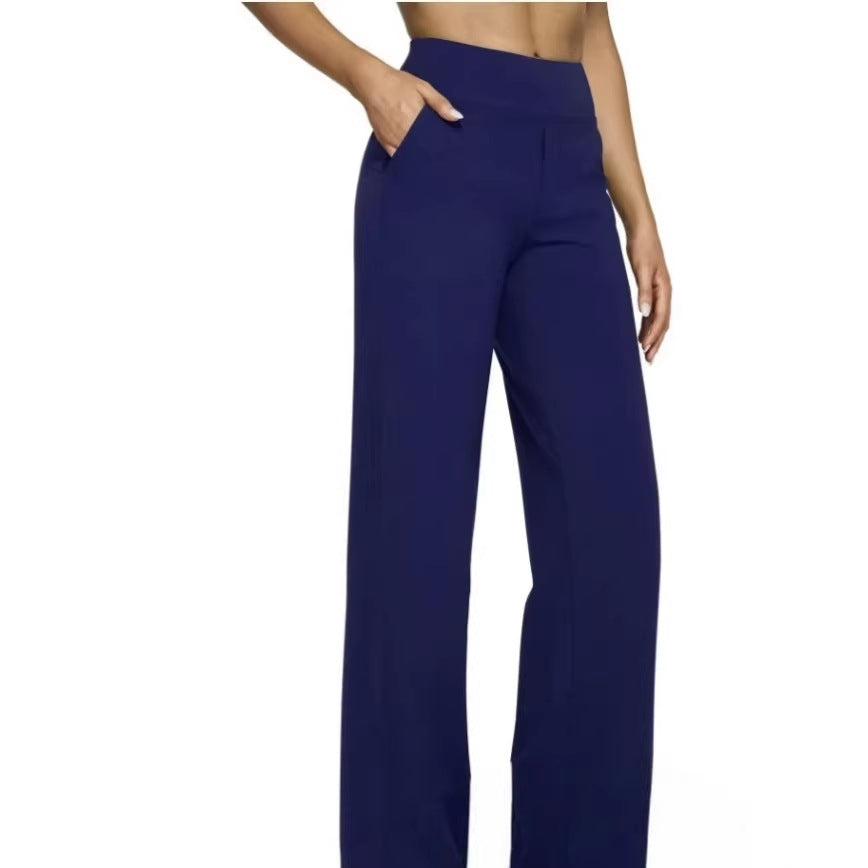 Damen Weit geschnittene Komfort-Hose mit elastischem Bund und praktischen Taschen R&B