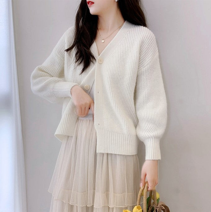 Damen Lässiger Strickcardigan R&B
