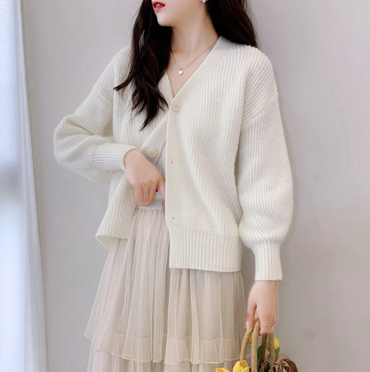 Damen Lässiger Strickcardigan R&B