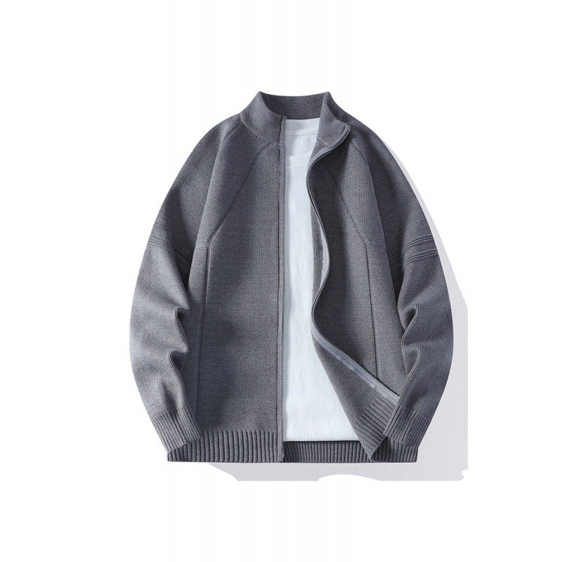 Damen lässige Jacke mit hohem Kragen und durchgehendem Reißverschluss R&B