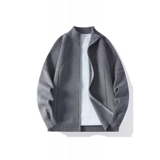 Damen lässige Jacke mit hohem Kragen und durchgehendem Reißverschluss R&B