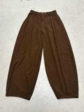Damen weite Cordhose mit Falten R&B