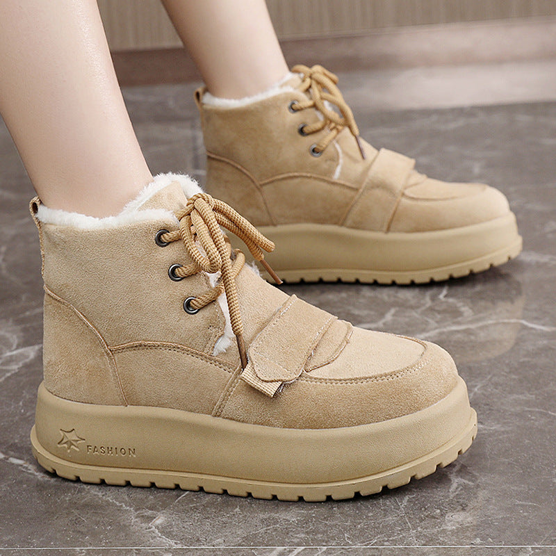 Damen modische gefütterte Winterstiefel mit rutschfester Sohle R&B