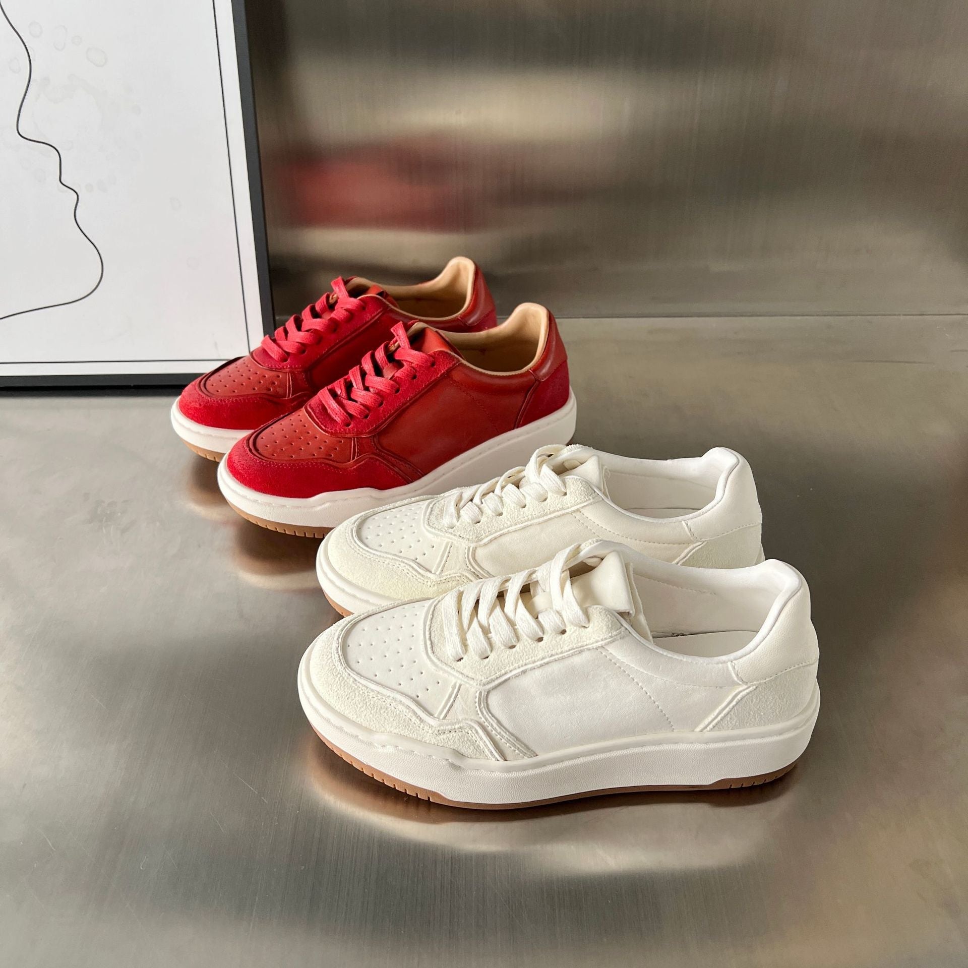 Damen Sportliche Sneakers mit weichem Obermaterial und rutschfester Sohle R&B