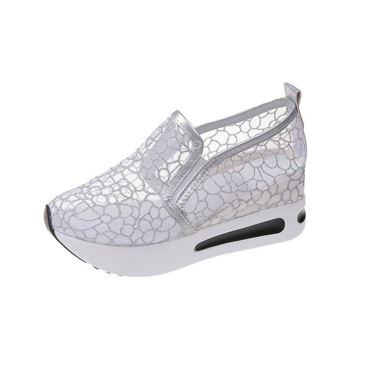 Damen Komfort-Sneaker mit funkelndem Netzdesign und anatomischem Fußbett R&B