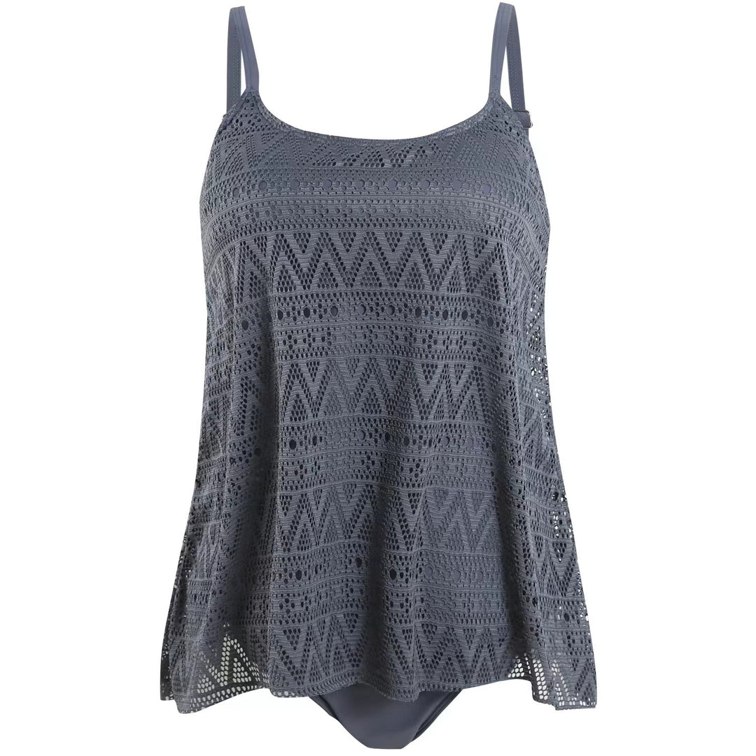 Damen elegantes Strandtop mit modischem Lochmuster R&B