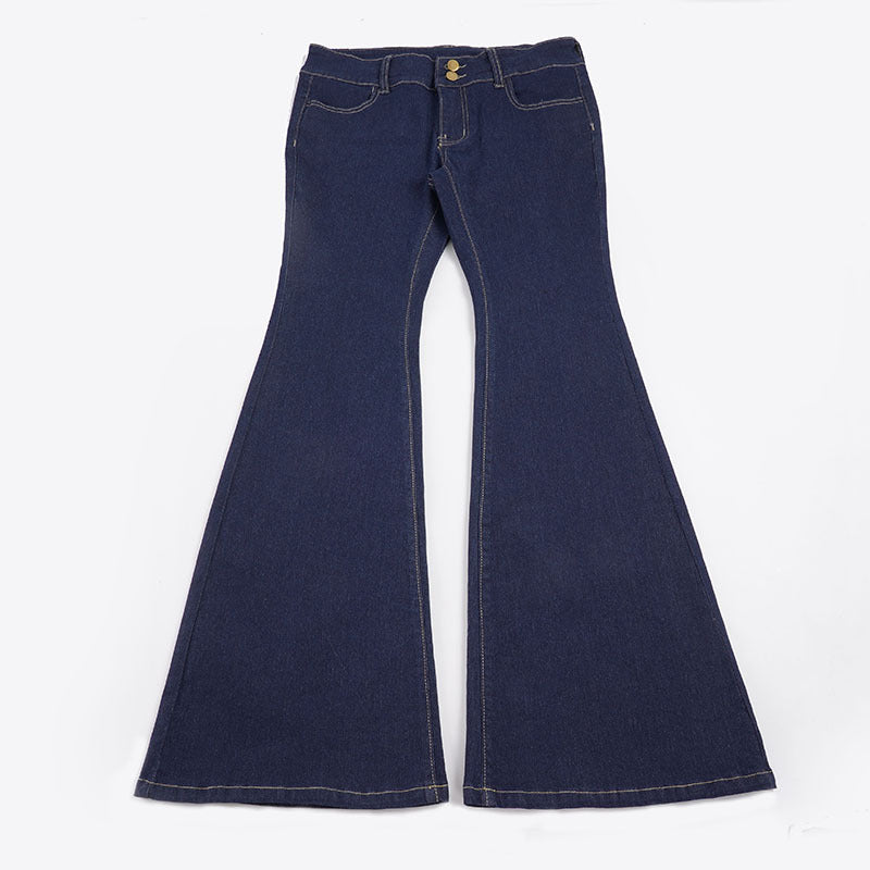 Damen Bootcut Jeans mit hohem Taillenbund und eleganter Nahtführung R&B