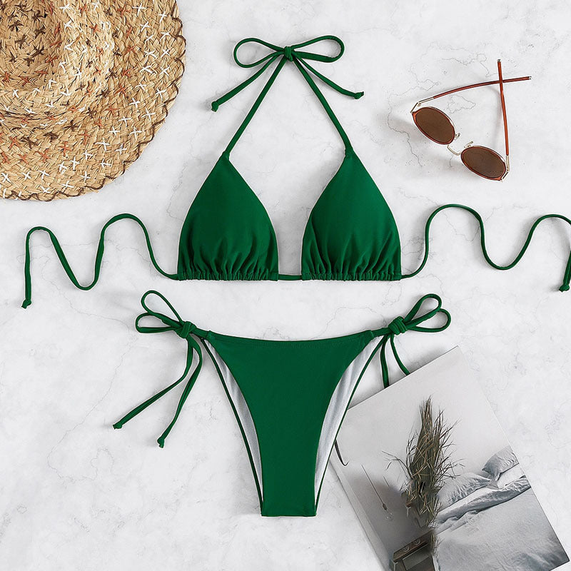 Damen Triangel-Bikini mit verstellbaren Schärpen R&B