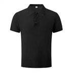 Herren nan Mikrostruktur-Poloshirt mit Hemdkragen, dezenter Knopfleiste und atmungsaktivem Jersey R&B
