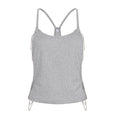 Damen lässiges Sporttop mit verstellbaren Trägern und dekorativem Detail R&B