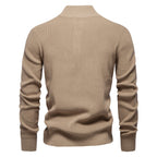 Herren Pullover mit Knopfleiste und strukturiertem Muster