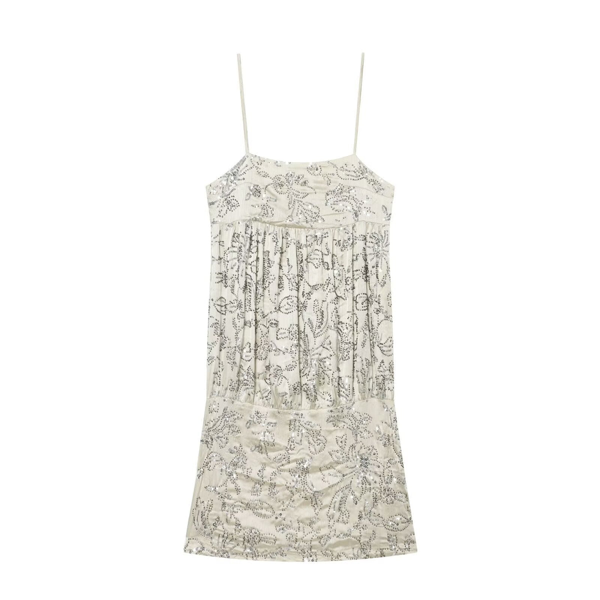 Damen Spaghettiträgerkleid mit verspieltem floralem Design und lockerer Passform R&B