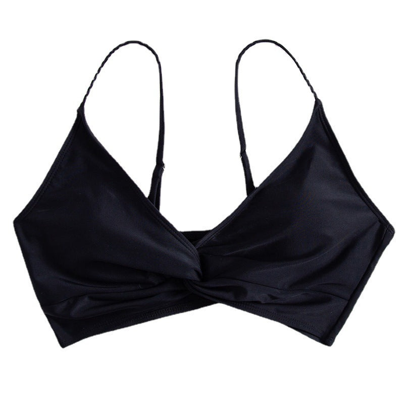 Damen Bikini-Oberteil mit Wickeldesign und verstellbaren Trägern R&B
