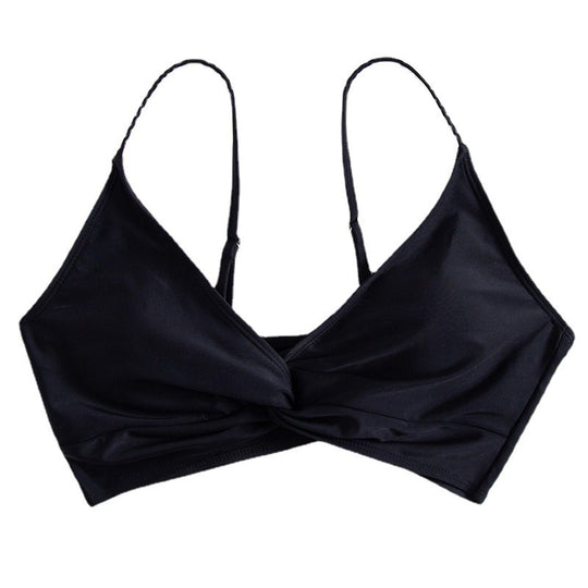 Damen Bikini-Oberteil mit Wickeldesign und verstellbaren Trägern R&B