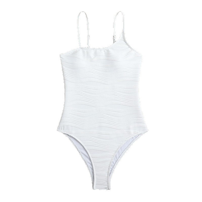 Damen Einteiliges Badeoberteil mit eleganter Wellenstruktur R&B