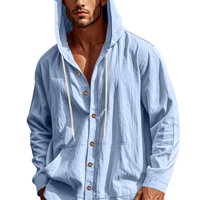 Herren lässige Sommerjacke mit Kapuze R&B