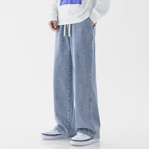 Herren weite Denim-Hose im modernen Vintage-Stil R&B