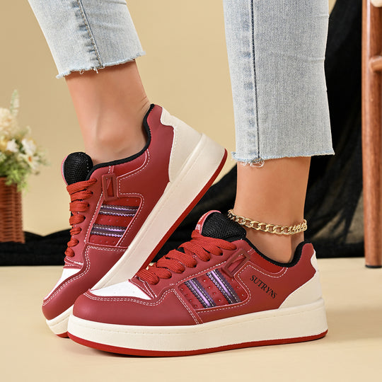 Damen Sportliche Sneakers mit stabiler Laufsohle und modischen Akzenten R&B