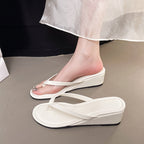 Damen eleganter Wedgesandalen mit schimmerndem Design EB
