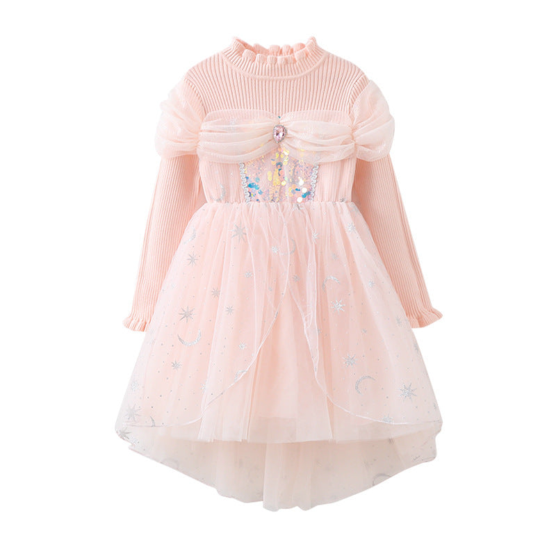 Mädchen festliches Tüllkleid mit funkelnden Applikationen R&B
