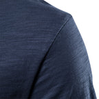Herren nan leichtes Baumwollshirt mit Rundhalsausschnitt und schlanker Passform R&B