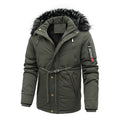Herren isolierte Funktionsjacke mit abnehmbarer Kapuze