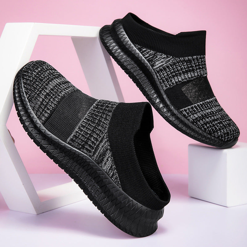 Damen Slip-On Freizeitschuhe mit elastischem Komfort-Obermaterial