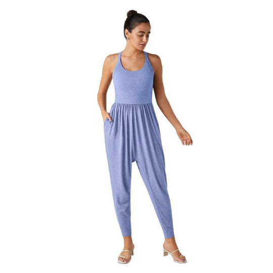 Damen Jumpsuit mit lässigem Schnitt und praktischen Seitentaschen Heidi-Mode