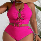 Damen Bikini-Set mit verspieltem Raffung-Design und modischen Ausschnitten R&B