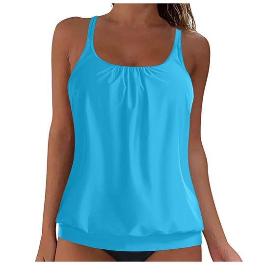 Damen lässiges Top mit gerafftem Saum R&B