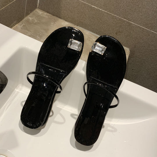 Damen glamouröse Flip-Flops mit funkelnden Kristallen R&B