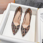 Damen elegante Stiletto-Pumps mit modernen Textilien R&B