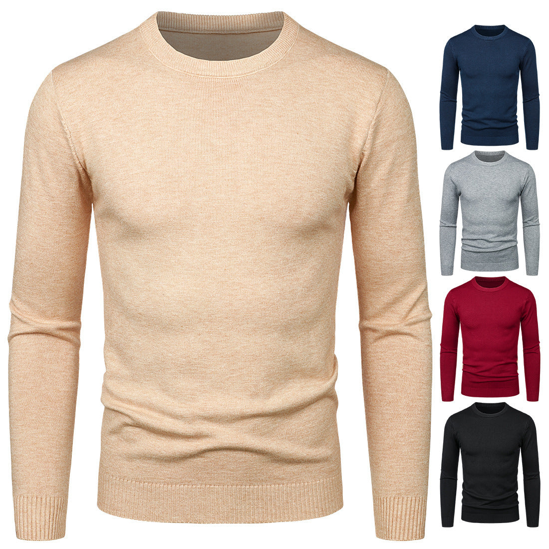 Herren Rundhalspullover aus weichem Material