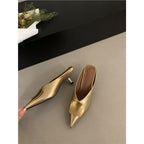 Damen Slingback Pumps mit elegantem Metallic-Design R&B
