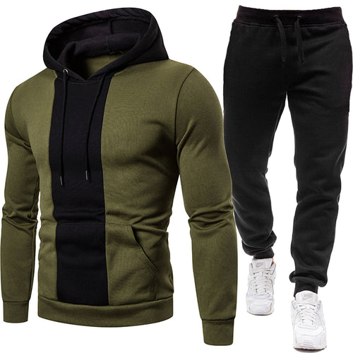 Herren Sportliche Kapuzenjacke und Jogginghose R&B