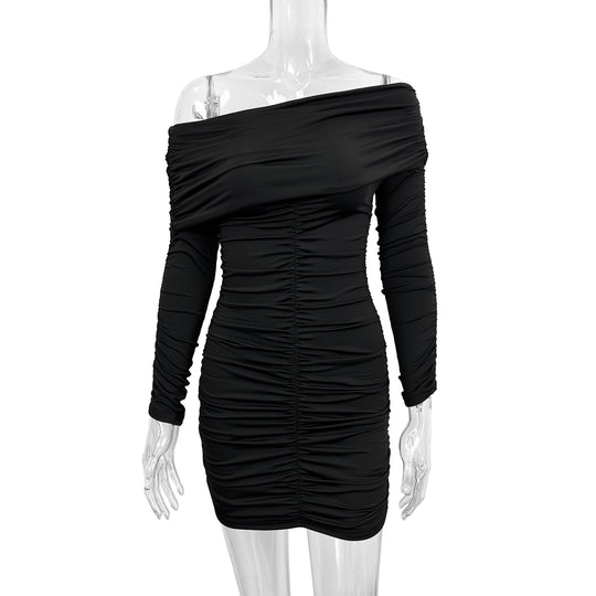 Damen Off-Shoulder Minikleid mit raffinierten Rüschendetails R&B