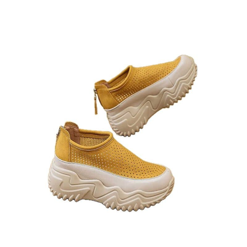 Damen Bequeme Slip-On Sneakers mit luftdurchlässigem Obermaterial und rutschfester Sohle R&B