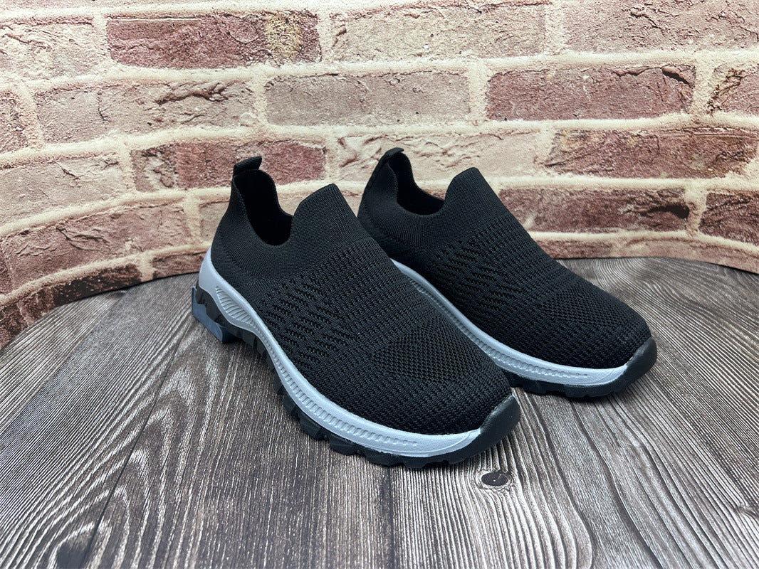Damen Sportliche Slip-On Sneakers mit atmungsaktiver Mesh-Oberfläche R&B
