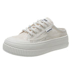 Damen Lace-Up Plateau Sneakers mit dekorativen Details
