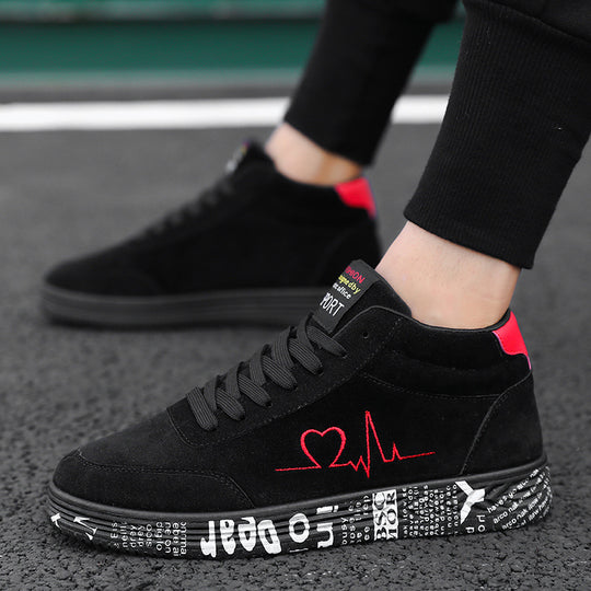 Damen Modische High-Top Sneakers mit einzigartigem Druckdesign R&B