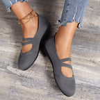 R&B | Flache Slipper mit Riemen Über Dem Spann und Flacher Sohle für Damen