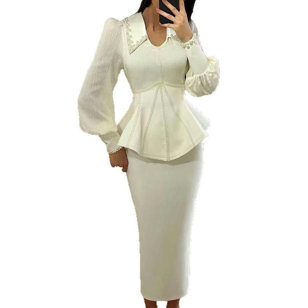 Damen Elegante Bluse im außergewöhnlichen Peplum-Stil mit romantischen Details R&B