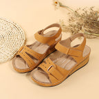Damen Bequeme Riemchensandalen mit anatomischer Fussbettgestaltung und verstellbaren Schnallen EB