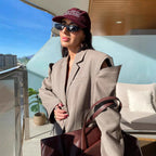 Damen Oversized Blazer mit strukturierten Ärmelpartien R&B