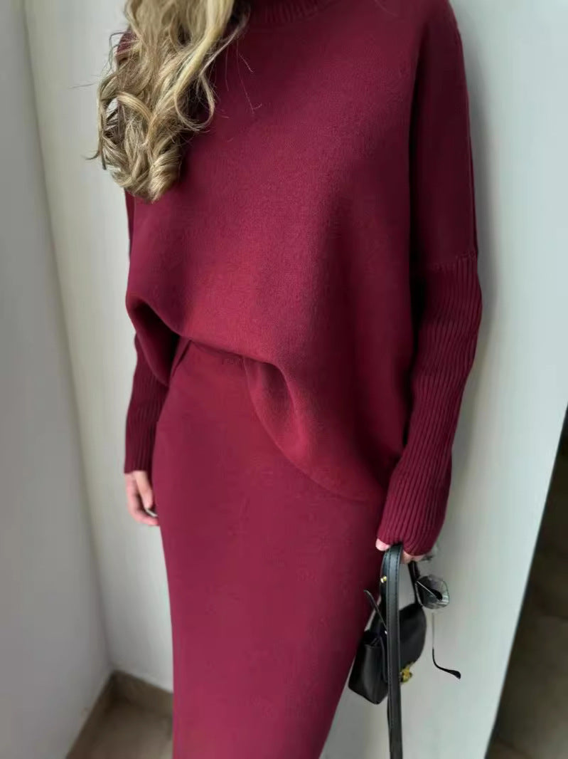 Damen Elegant gestricktes Maxikleid mit lässigem Schnitt R&B
